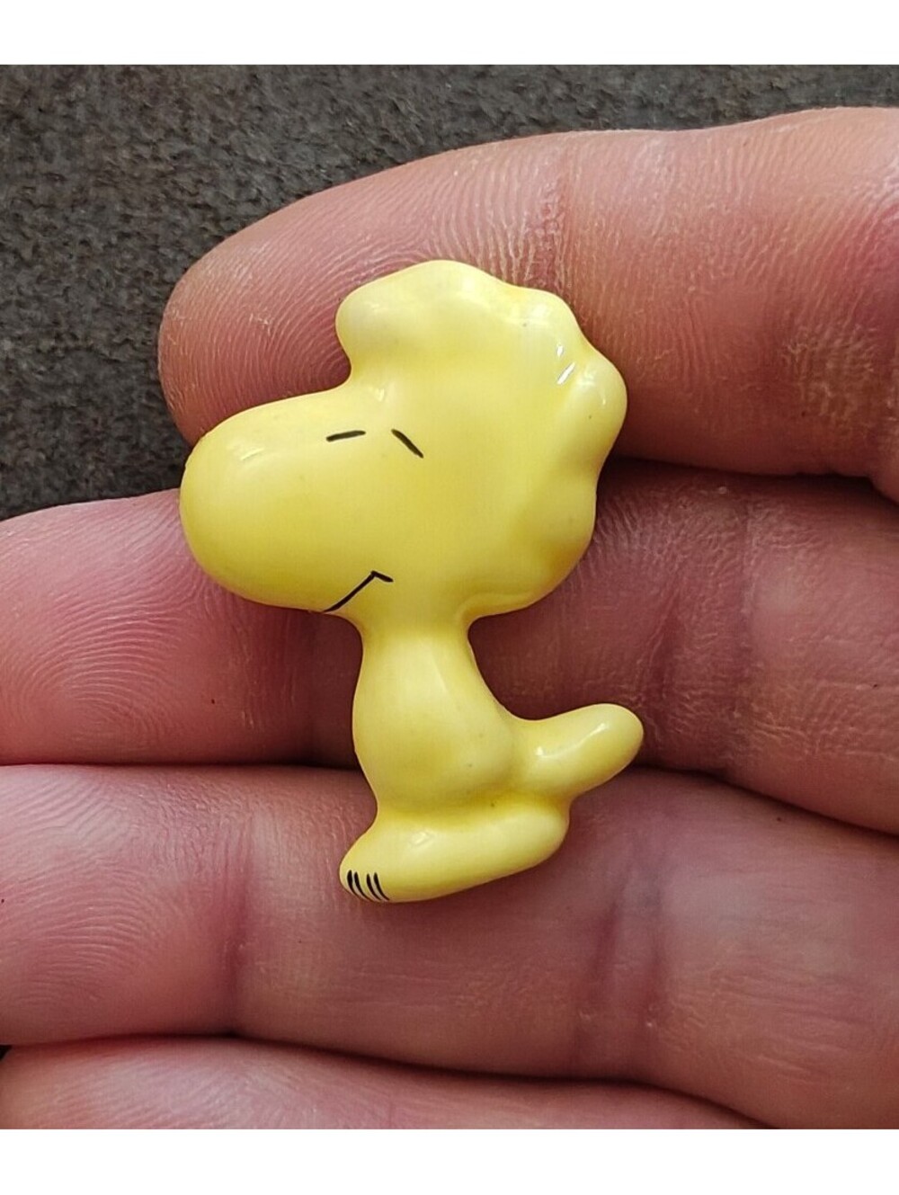 1970s Peanuts Woodstock Ceramic Pin